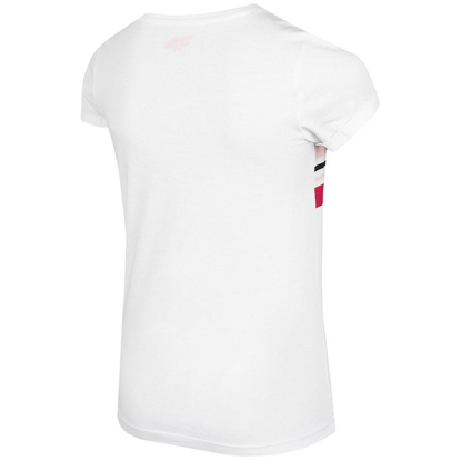 Koszulka dla dziewczynki 4F biała HJZ22 JTSD004 10S
