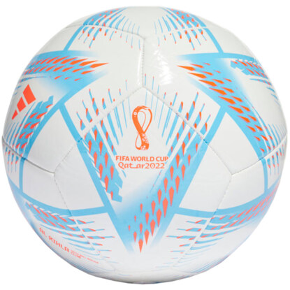 Piłka nożna adidas Al Rihla Club biało-niebiesko-pomarańczowa H57786