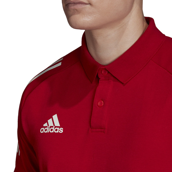 Koszulka męska adidas Condivo 20 Polo czerwono-biała ED9235
