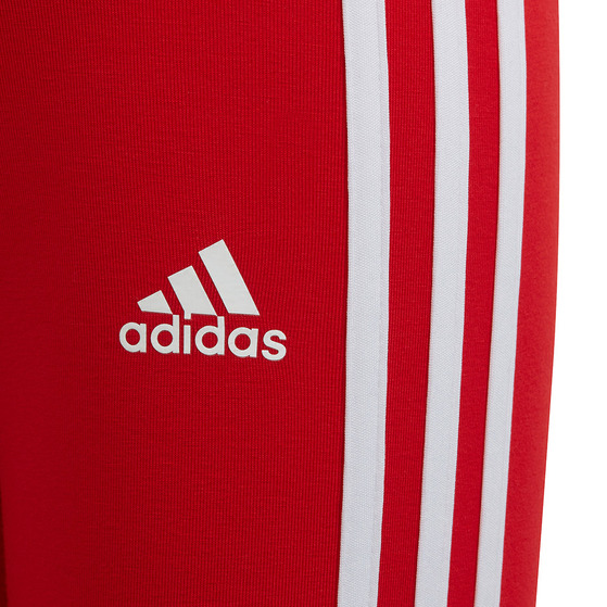 Legginsy dla dzieci adidas Essentials 3-Stripes czerwone HF1898