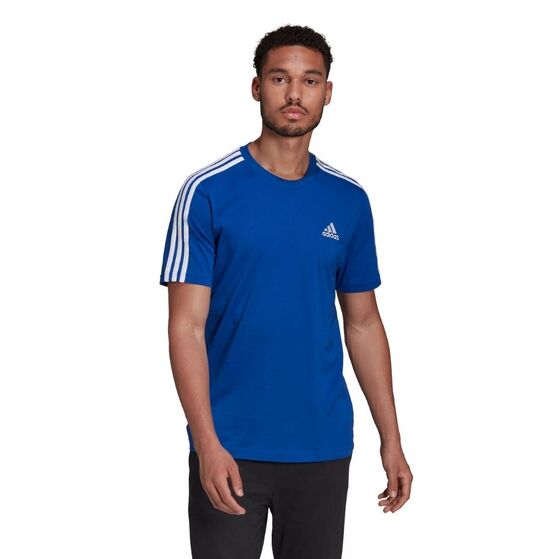 Koszulka męska adidas Essentials 3-Stripes Tee niebieska HE4410