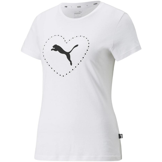 Koszulka damska Puma Valentine's Day Graphic Tee biała 848408 02