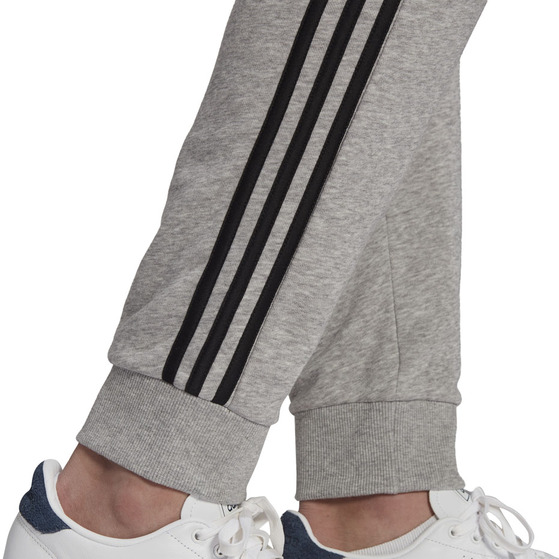 Spodnie męskie adidas Essentials Tapered Cuff 3 Stripes szare GK8889
