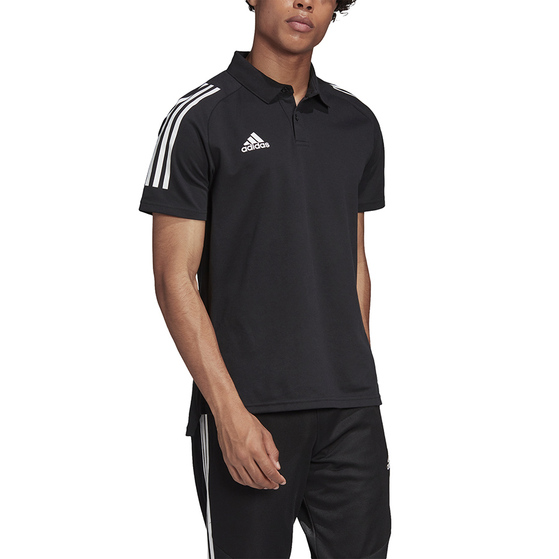 Koszulka męska adidas Condivo 20 Polo czarno-biała ED9249