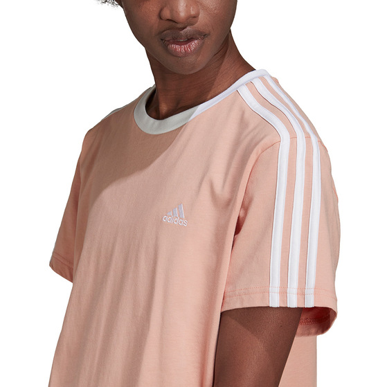 Koszulka damska adidas Essentials 3-Stripes brzoskwiniowa H10203