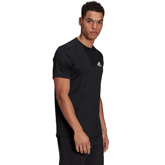 Koszulka męska adidas D2M Plain czarna GM2090