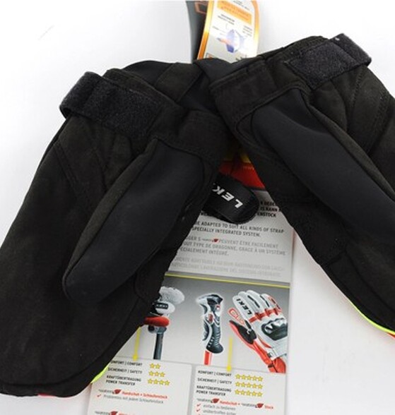 Leki rękawiczki czarne rękawice sportowe termoaktywne