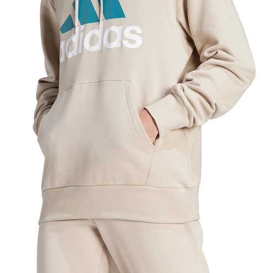 Bluza męska adidas Essentials French Terry Big Logo Hoodie beżowa IJ8584