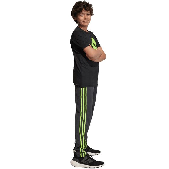 Spodnie dla dzieci adidas Train Essentials Aeroready czarno-zielone HZ0087
