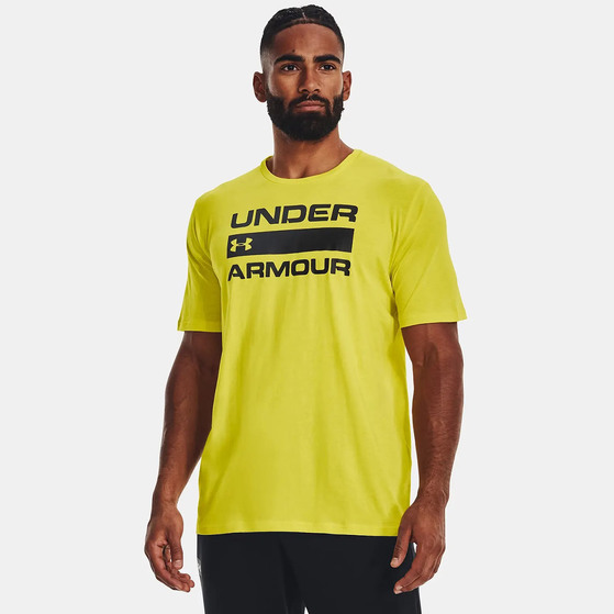 Koszulka męska Under Armour Team Issue Wordmark SS żółta 1329582 799