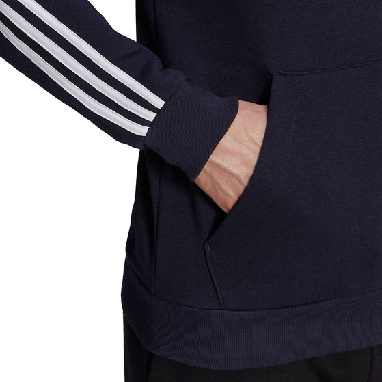 Bluza męska adidas Essentials Fleece 3-Stripes Hoodie granatowa GK9073