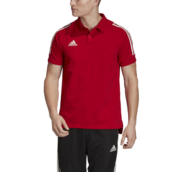Koszulka męska adidas Condivo 20 Polo czerwono-biała ED9235