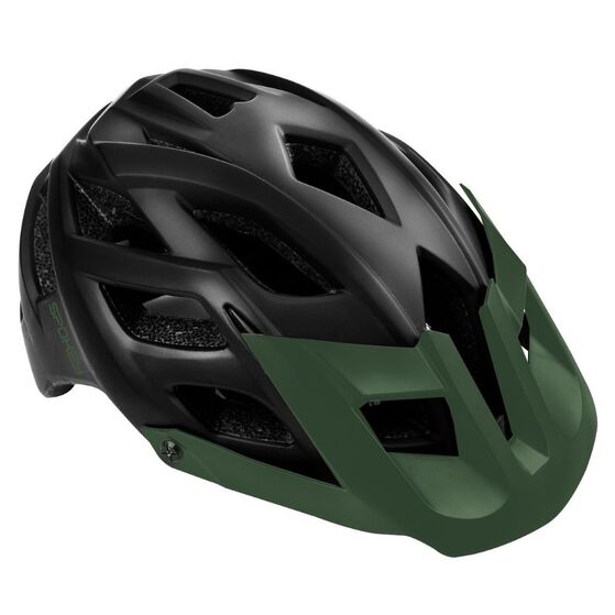 Kask rowerowy Spokey Singletrail 58-61 cm czarno-zielony 928237