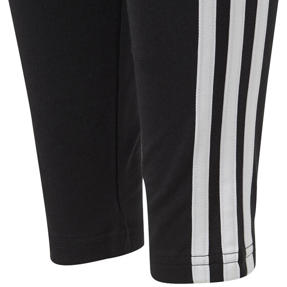 Legginsy dla dzieci adidas Essentials 3-Stripes Cotton Tights czarne IC3623