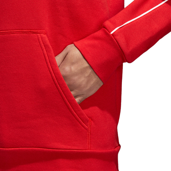 Bluza męska adidas Core 18 Hoody czerwona CV3337