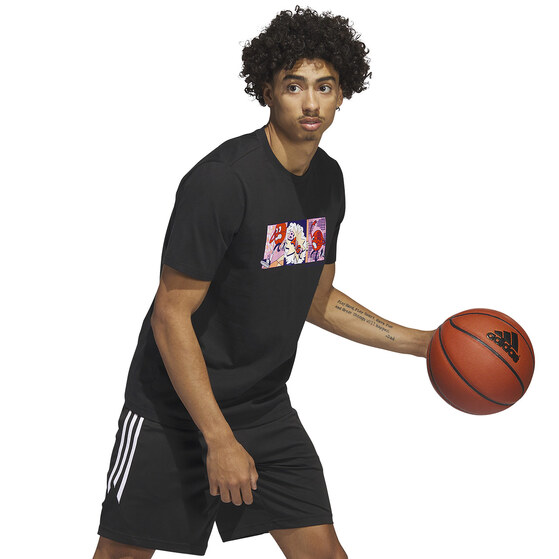 Koszulka męska adidas Lil' Stripe Basketball Graphic Tee czarna IC1867