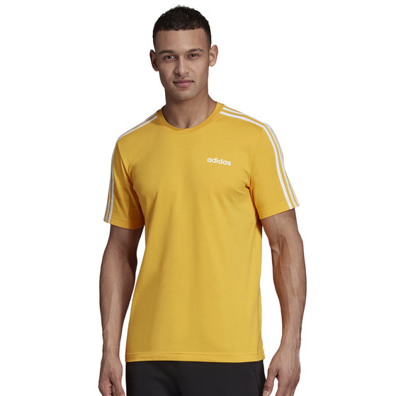 Koszulka męska adidas Essentials 3 Stripes żółta EI9839