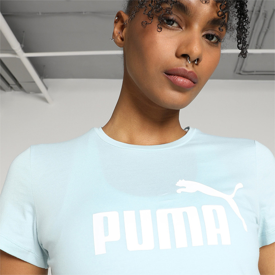 Koszulka damska Puma ESS Logo Tee błękitna 586775 25