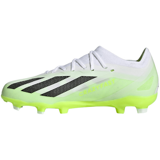 Buty piłkarskie dla dzieci adidas X Crazyfast.1 FG biało-zielone IE4208
