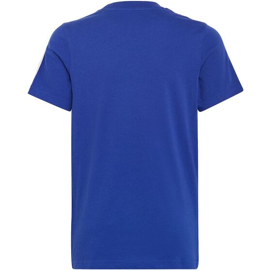Koszulka dla dzieci adidas Essentials 3-Stripes Cotton Tee niebieska IC0604