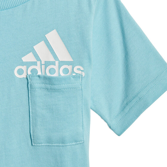 Komplet dla dzieci adidas Infants BOS Logo Summer Set niebiesko-granatowy GM8943
