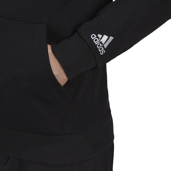 Bluza męska adidas Essentials French Terry Linear Logo Hoodie czarna GK9064