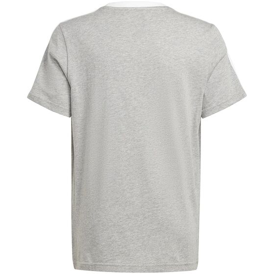Koszulka dla dzieci adidas Essentials 3-Stripes Cotton Loose Fit Boyfriend Tee szara IC3637