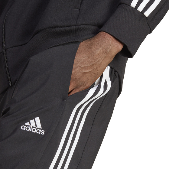 Spodnie męskie adidas Aerorady Essentials Tapered Cuff Woven 3-Stripes czarne IC0041