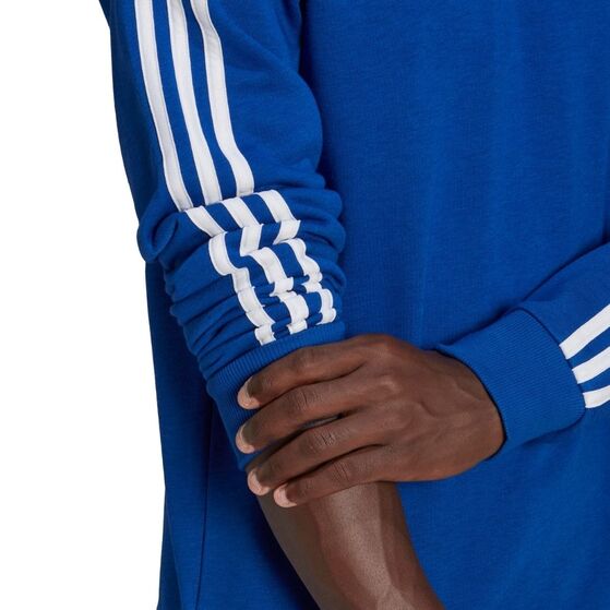 Bluza męska adidias Essentials French Terry 3-Stripes niebieska HE1832