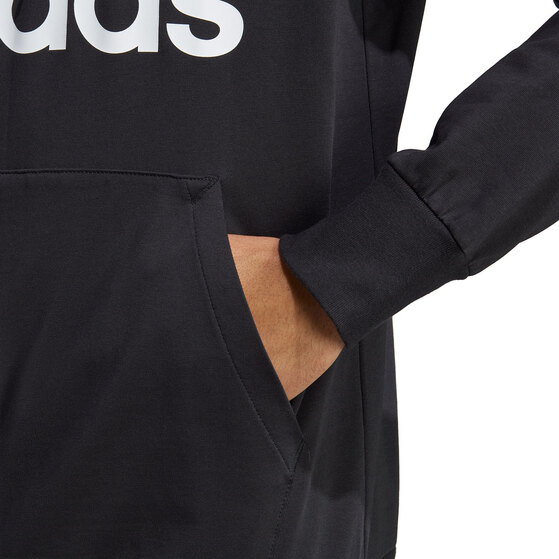 Bluza męska adidas Essentials Logo czarno-biała IC0440