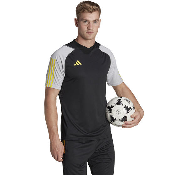 Koszulka męska adidas Tiro 23 Competition Jersey czarno-szara HU1295