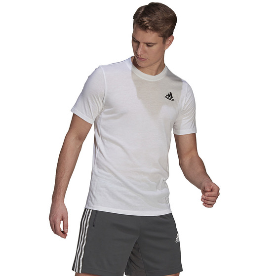 Koszulka męska adidas Aeroready Designed 2 Move Sport Tee biała GR0517