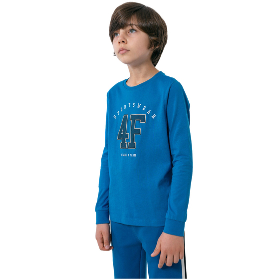 Koszulka dla chłopca 4F longsleeve kobalt HJZ22 JTSML003 36S