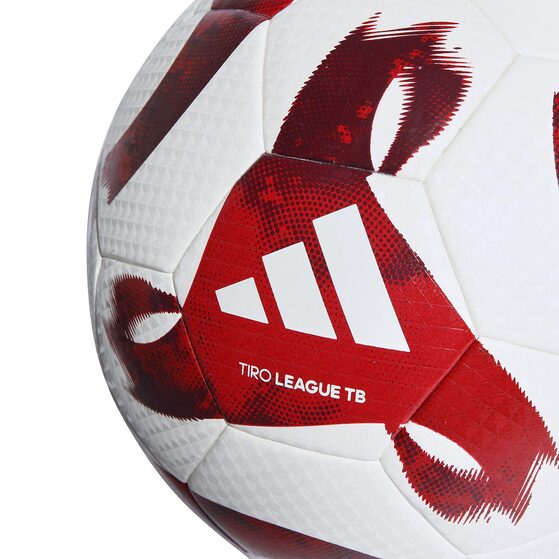 Piłka nożna adidas Tiro League Thermally Bonded biało-czerwona HZ1294