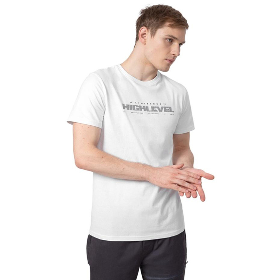 Koszulka męska 4F biała H4Z22 TSM031 10S