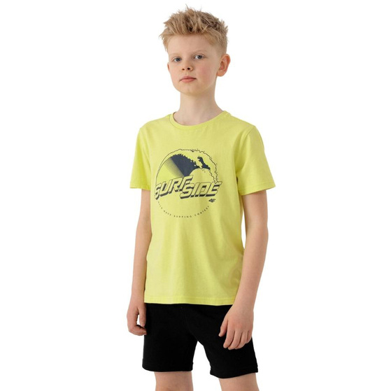 Koszulka dla chłopca 4F żółta HJL22 JTSM012 71S