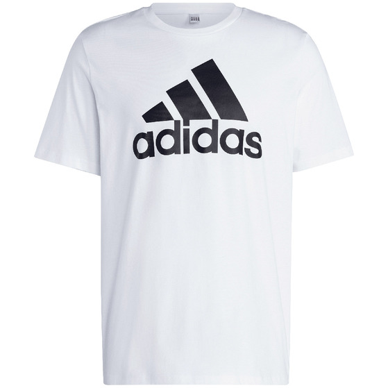 Koszulka męska adidas Essentials Single Jersey Big Logo Tee biała IC9349