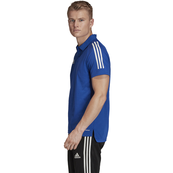 Koszulka męska adidas Condivo 20 Polo niebiesko-biała ED9237