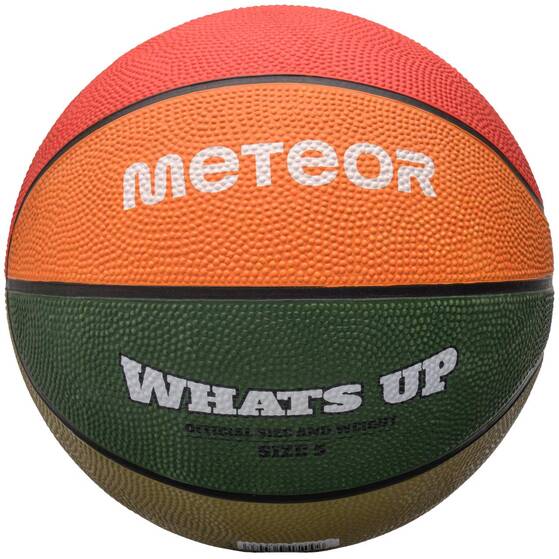 Piłka koszykowa Meteor What's Up zielono-pomarańczowa 16796