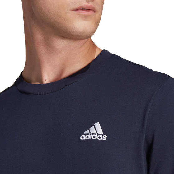 Koszulka męska adidas Essentials Jersey Embroidered Small Logo granatowa HY3404