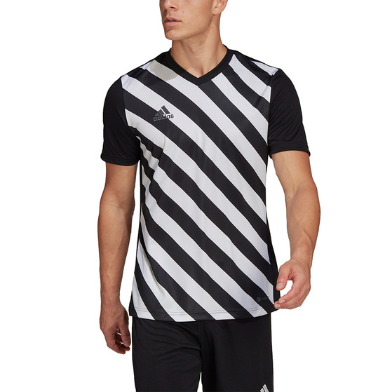 Koszulka męska adidas Entrada 22 Graphic Jersey czarno-biała HF0126