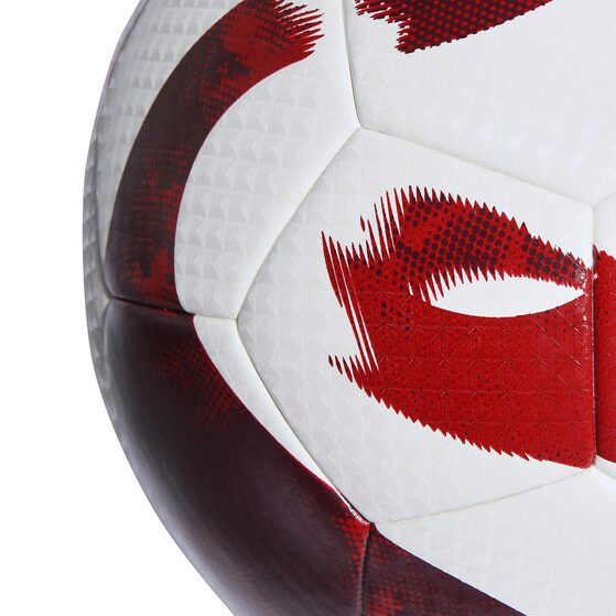 Piłka nożna adidas Tiro League Thermally Bonded biało-czerwona HZ1294
