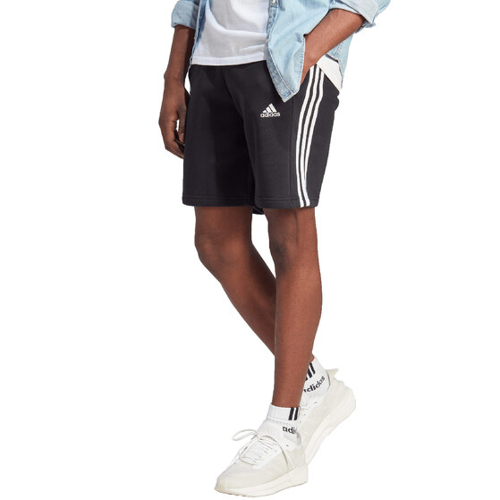 Spodenki męskie adidas Essentials Fleece 3-Stripes czarne IB4026