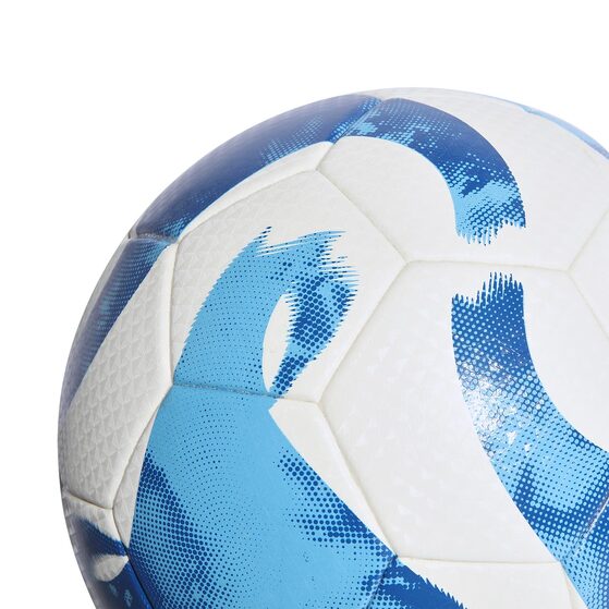 Piłka nożna adidas Tiro League Thermally Bonded biało-niebieska HT2429